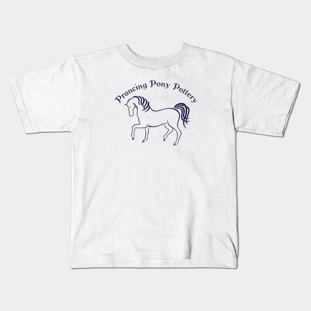 Prancing Pony Pottery Swag Kids T-Shirt by Tiger Torre